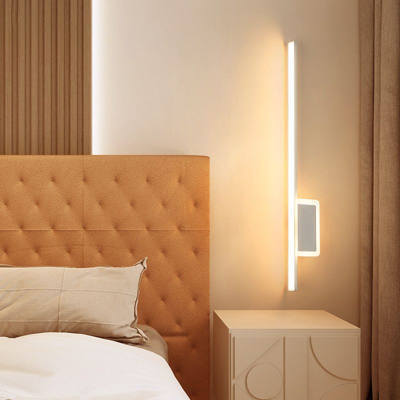 Minimal Linear Wall Mount Lamp Metal 2 Lights Wall Light Sconces