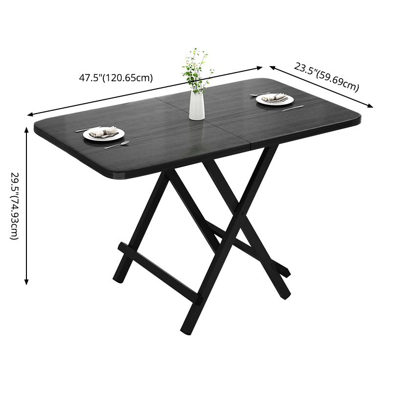 Modern Style Traditional Height Dining Set with Folding Table and Chairs