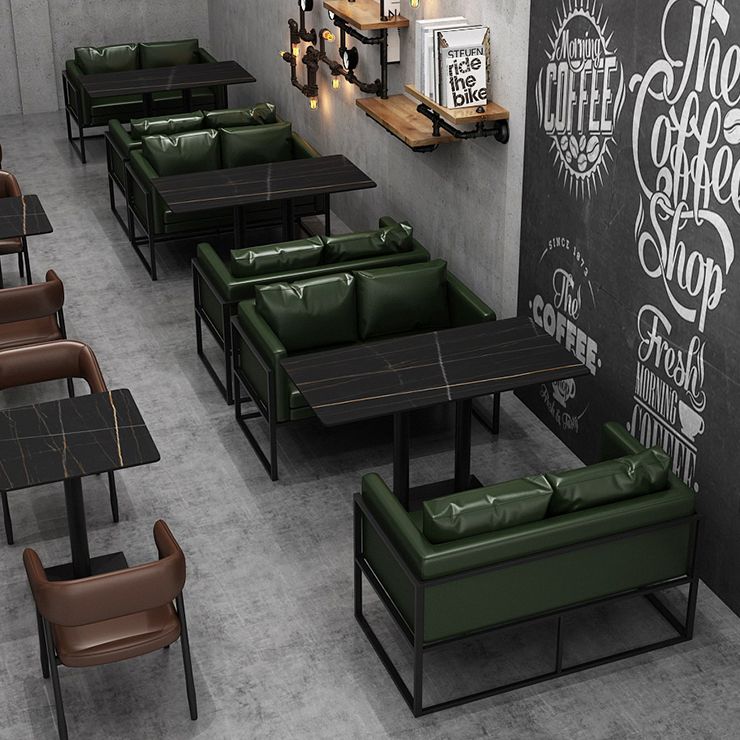 Industrial Sintered Stone Dinner Room Kitchen Table Black Table for Dining Room