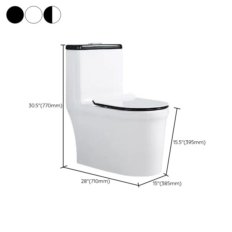 Modern 1-Piece Toilet Bowl Floor Mount White Urine Toilet for Washroom