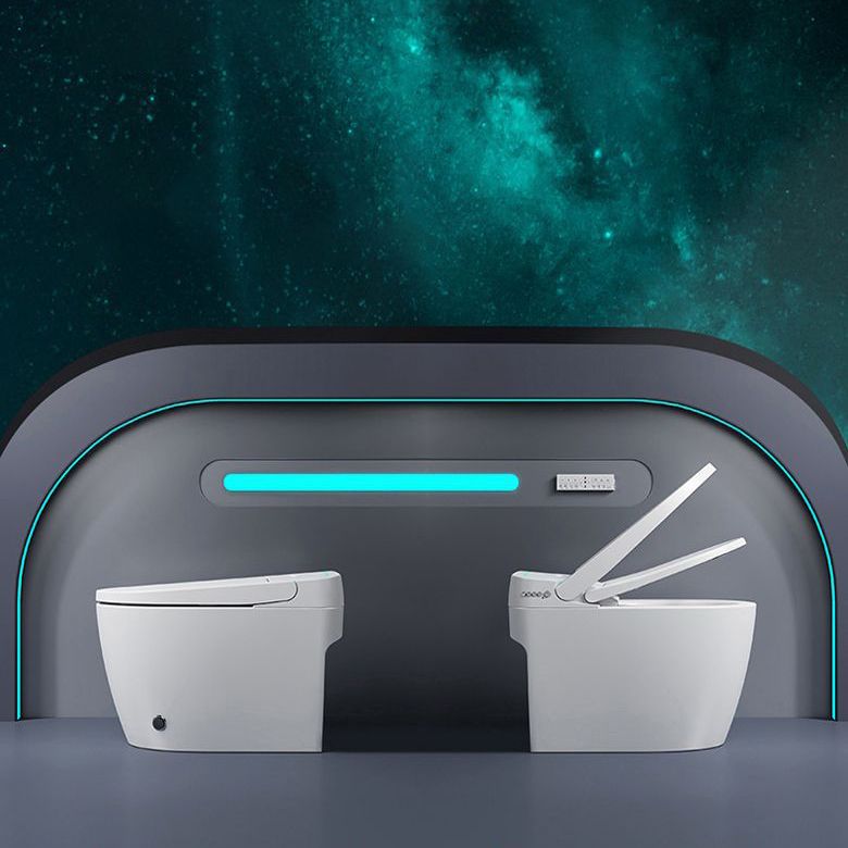 Concealed Tank Modern Toilet Heated Seat One-Piece Flush Toilet with Slow Close Seat