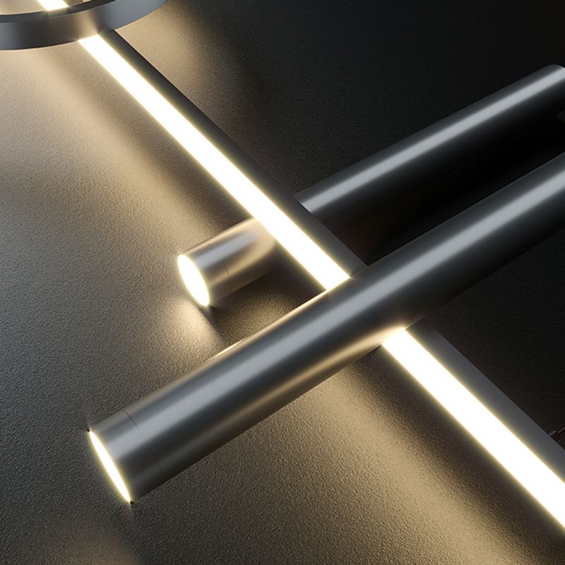 Contemporary Island Light Linear Metal 4 Light Island Chandelier Lights