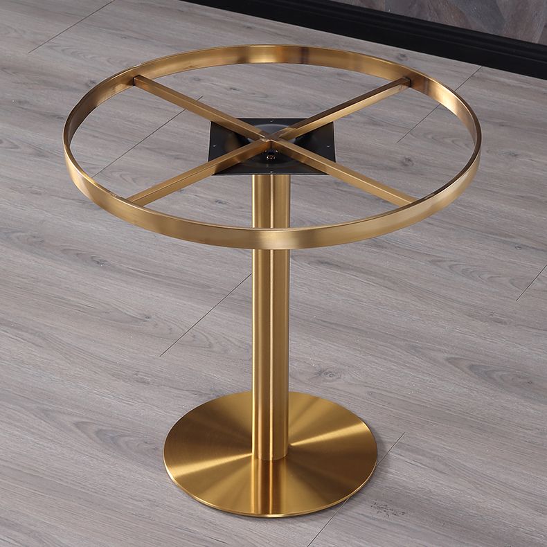 Marble Dining Table Luxury Style Single Pedestal Round Table for Dining Room