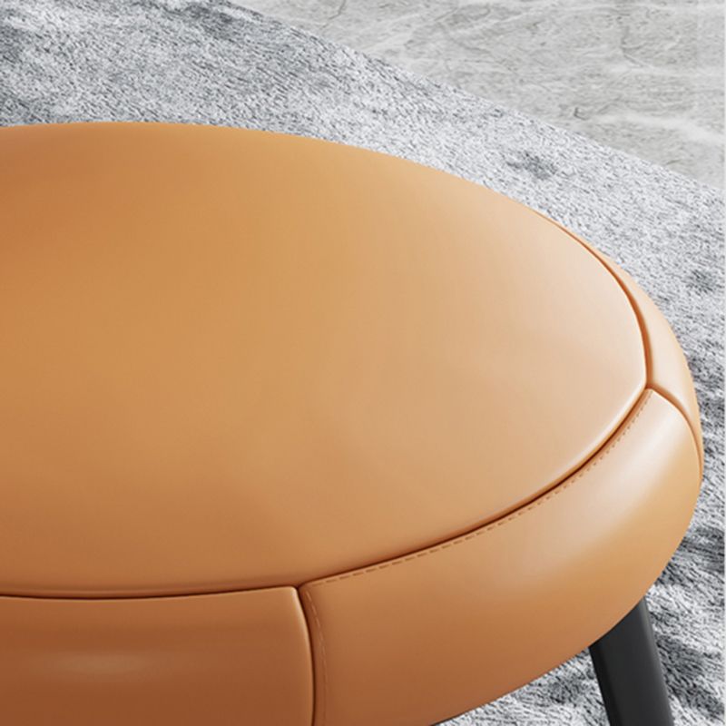 Silla de comedor de cuero con respaldo abierto, silla lateral para sala de conferencias, estilo diseñador