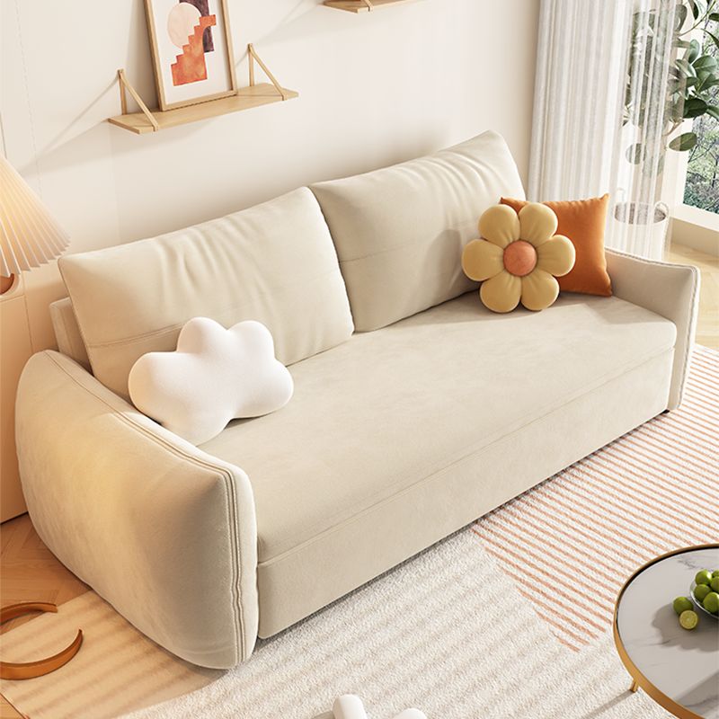 Modern Futon Sofa Bed 30.31" Wide Fabric Storage Futon with Mattress