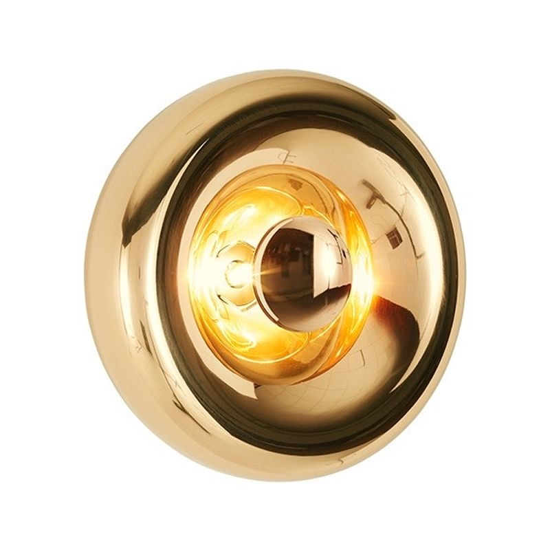 Postmodern Metal Wall Light Round Single Light Wall Sconce for Bedroom