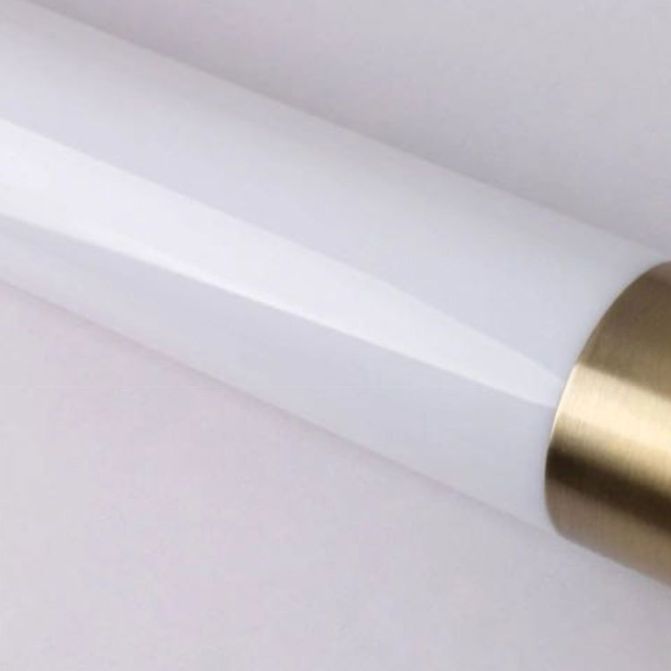 Aluminium Alloy Minimalism LED Hanging Light Modern Style Long Strip Suspension Lighting Fixture in Gold