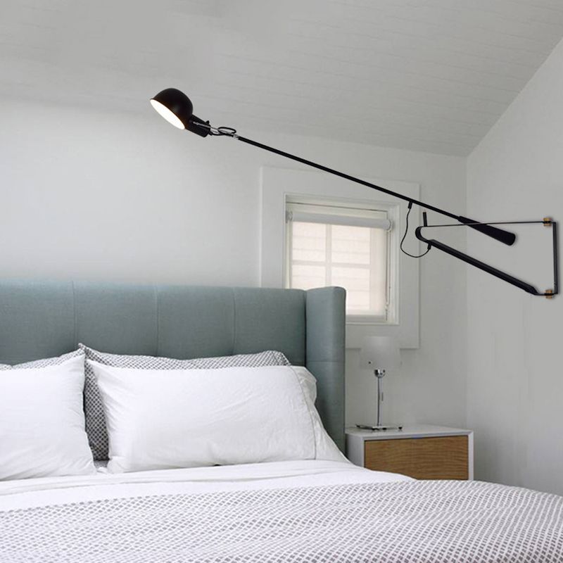 Metal Armed Wall Mount Lamp Simple 1 Light Wall Mounted Light Fixture
