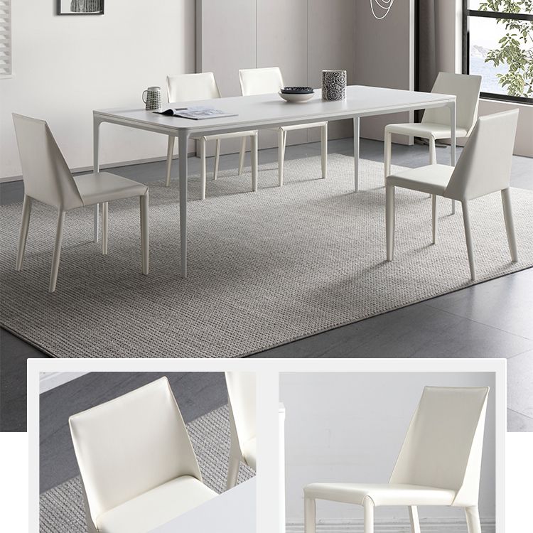 Kitchen Minimalist Sintered Stone Dining Table of Traditional Height with Formal Dining Room Sets