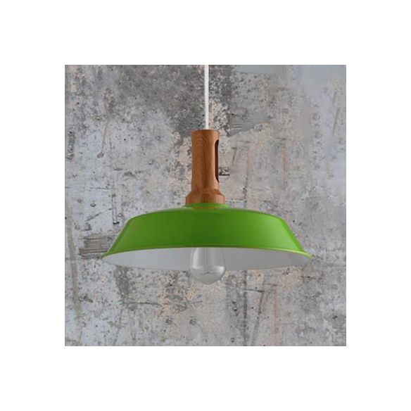 Luce sospesa da fienile elegante retrò 10 "/14" W 1 lampada a soffitto in metallo in metallo in bianco/nero per cucina