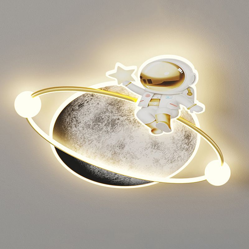 White Children Ceiling Light LED Flush Mount Lighting for Foyer