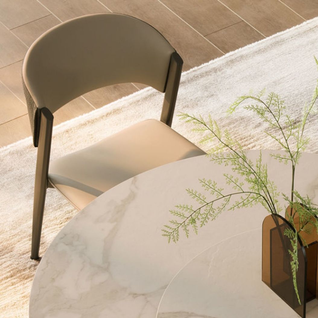 Modern Simple Side Chair Metal Frame Side Dining Chair for Living Room