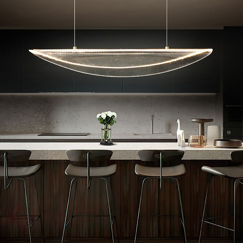 Clear Acrylic LED Pendant Ceiling Modernism Unique Kitchen Island Lighting