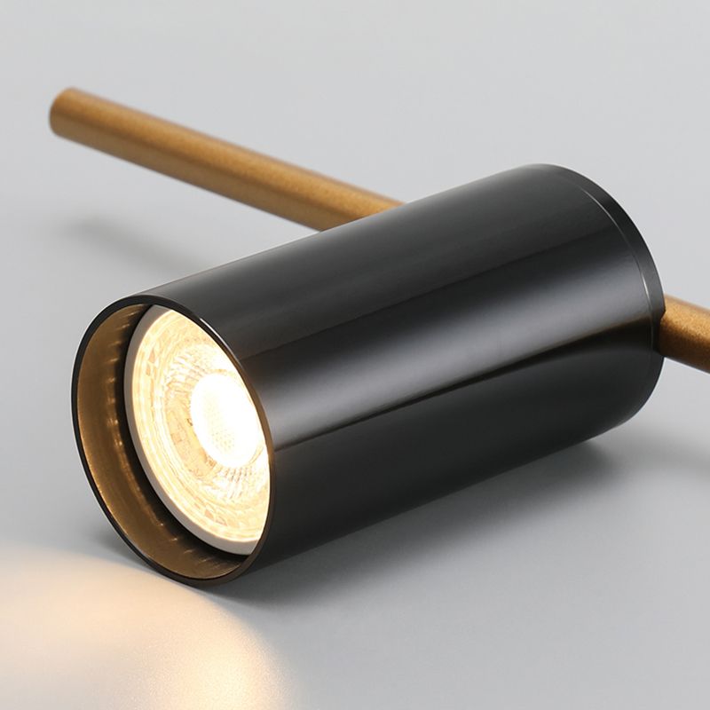 Linear Cylinder Lighting Fixtures Contemporary Metal Island Pendants for Kitchen