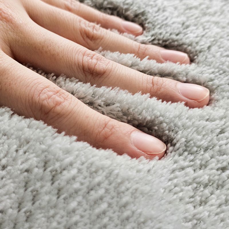 Light Color Simplicity Area Rug Polyester Solid Rug Non-Slip Backing Indoor Rug for Living Room