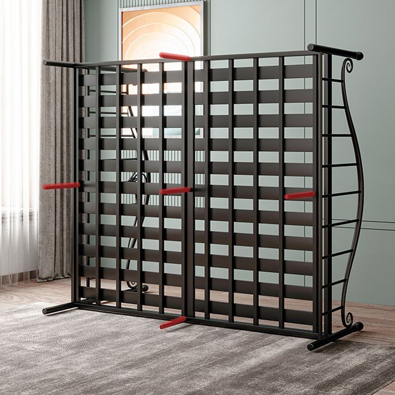 Contemporary Open-Frame Bed Steel Bed Frame with Arched Headboard