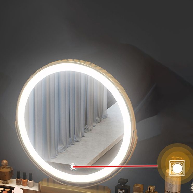 Lighted Mirror Make-up Vanity Luxurious Dressing Table Stool Set