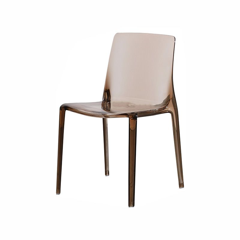 Contemporary Kitchen Dining Side Chair Plastic Stackable Chair