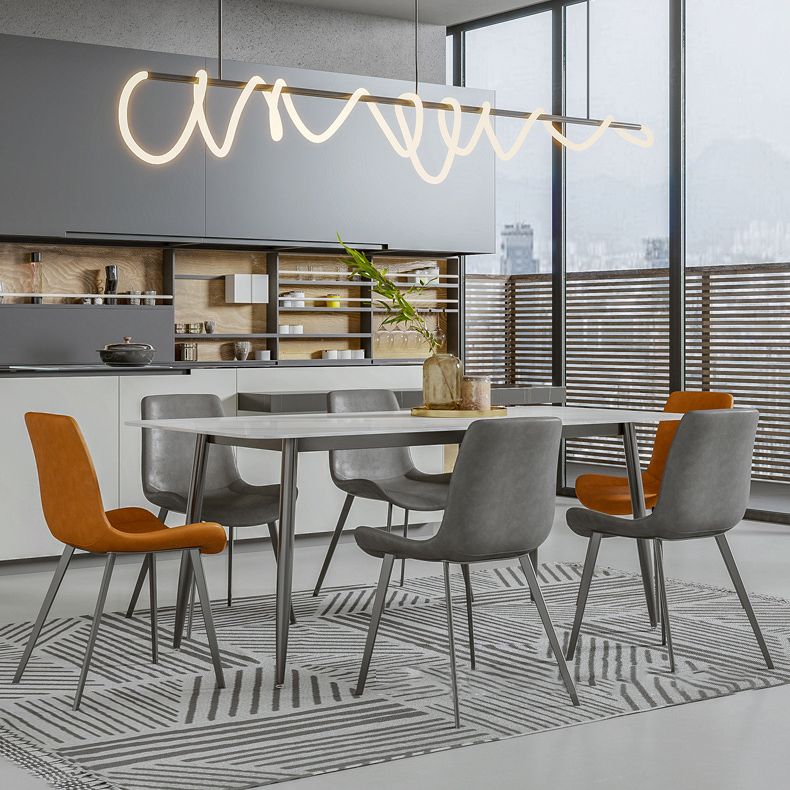 Modern Dining Room Dinner Kitchen Table 4 Legs Stone Dining Table