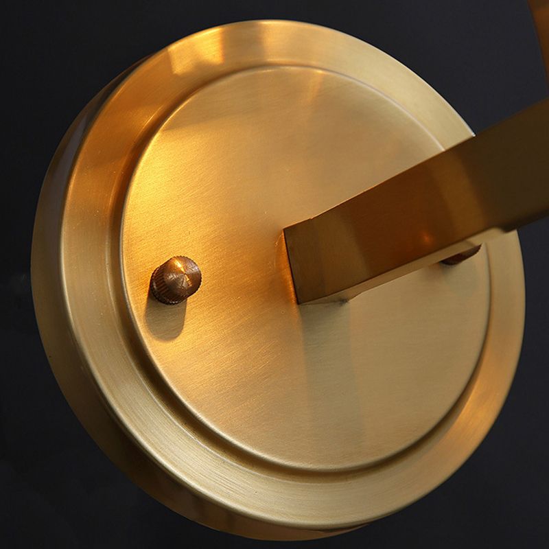 Crystal Cylinder Shape Sconce Light Modern-Style 1 Light Wall Light Fixtures in Gold