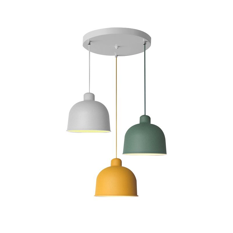 Metallschüssel Form Pendellicht Leichter Esszimmer 1 Kopf Makkaronstil Hanging Lampe