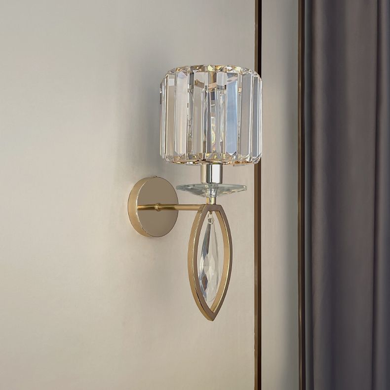 Lumo Postmoderno di sconde di cristallo oro per camera da letto