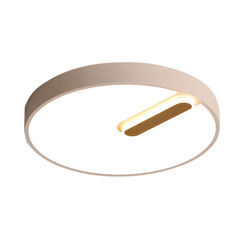 Runde Deckenleuchte, minimalistisches Acryl, Schwarz/Weiß, 18"/21,5" breite LED-Einbauleuchte, warmes/weißes Licht/stufenlose Dimmung mit Fernbedienung