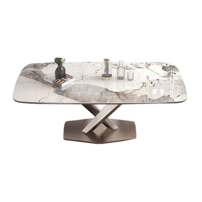 Nordic 1/4/5/7 Pieces Dining Sintered Stone Dining Table Set with Metal Legs