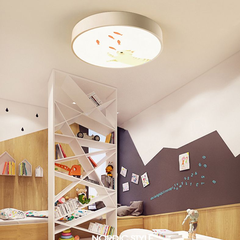 Cartoon disc encastré plafonnier métal encastré chambre plafonnier
