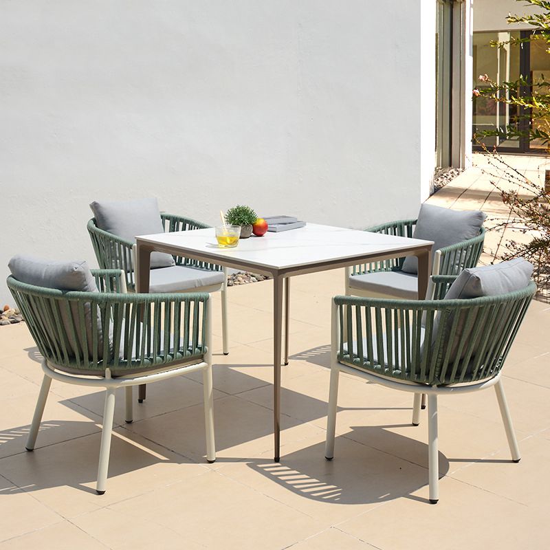 Bohemian Style 1/4/5 Pieces Dining Set Stone Dining Table Set for Outdoor