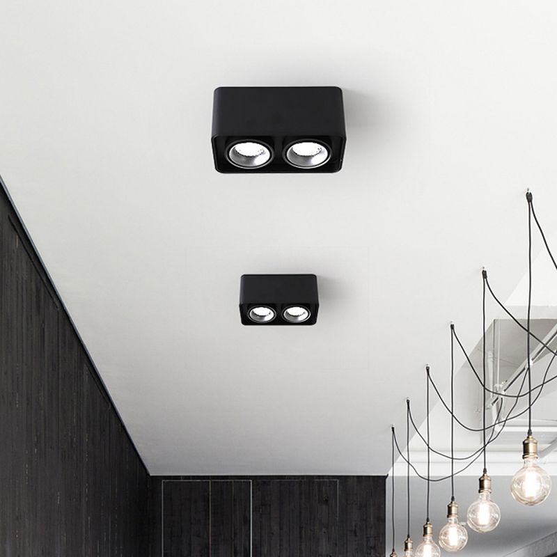 Geometry Shape LED Ceiling Lamp Modern Simple Style Aluminium Flush Mount for Aisle