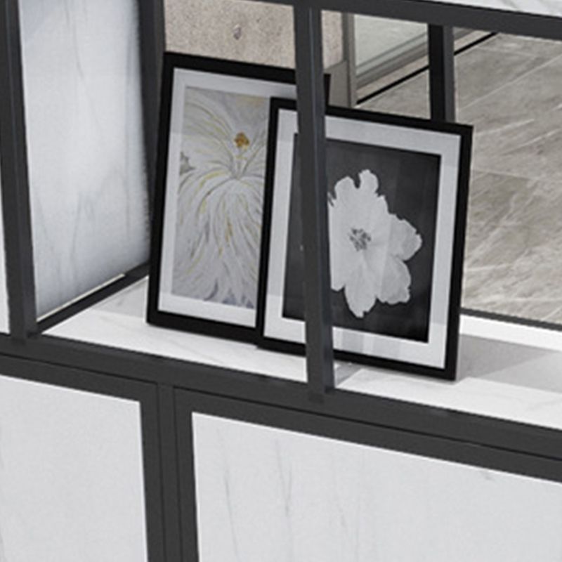 Open Back Bookshelf Industrial Style Solid Wood Bookcase for Home Office