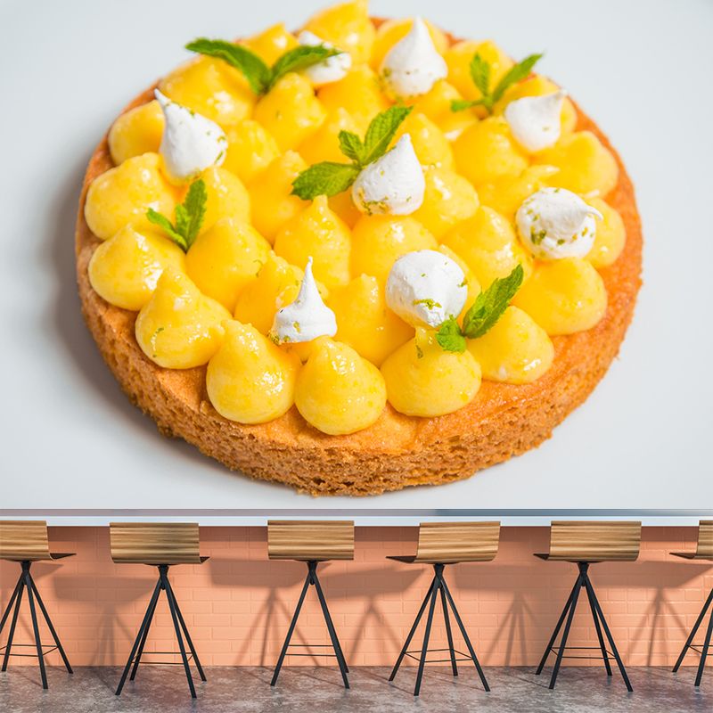 Delicious Meringue Wall Decor Mural Decorative Moisture Resistant for Cake Shop