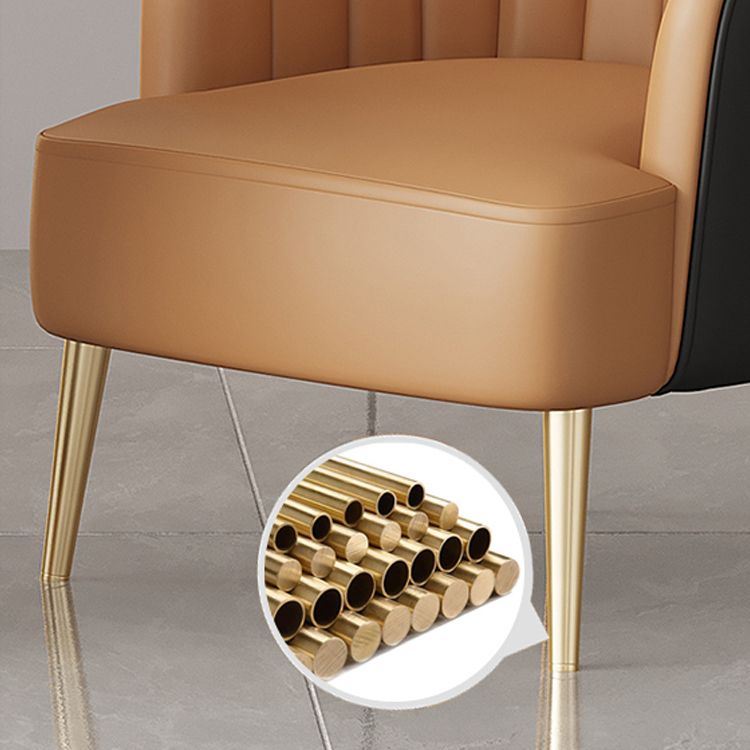 29.52" High Recessed Arms Chair Basic Four Leg Accent Armchair