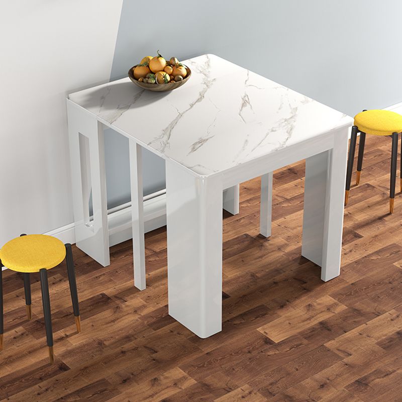 Contemporary Dining Table Rectangle Folding Dining Site Table,19.7"L x 31.5"W x 29.5"H