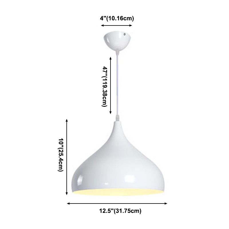 Metal Hanging Light Nordic Style Macron Color Pendant Light Conical Shape Hanging Light for Kitchen