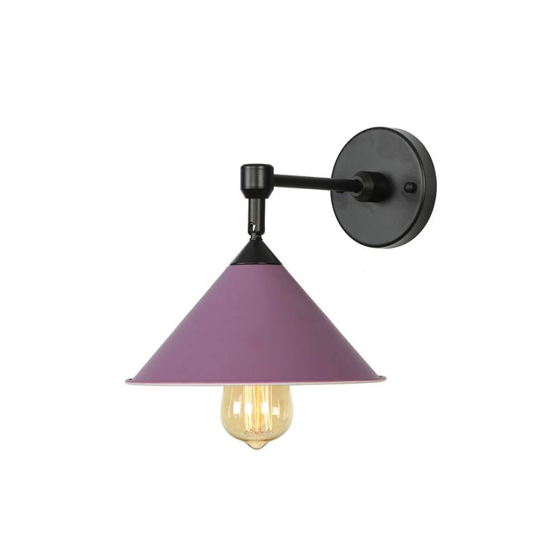Modern Style Cone Shape Wall Sconce Metal Wall Light for Bedroom