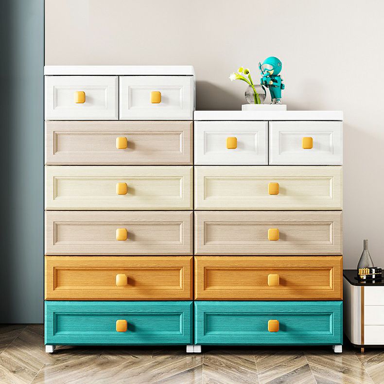 Non-Hanging Armoire with Legs Modern Storage Cabinet with Drawer