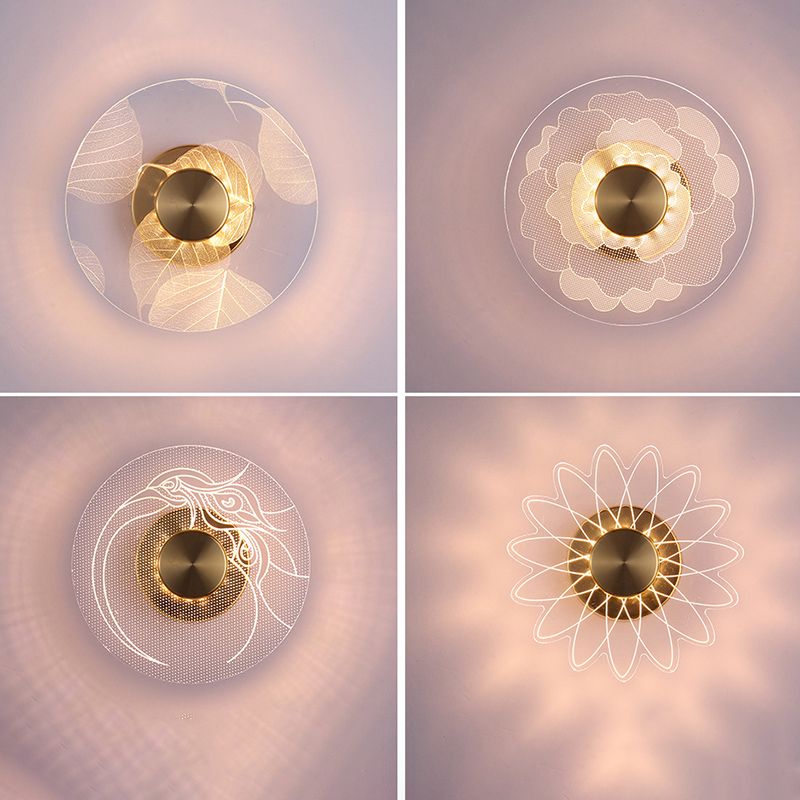 Simple Wall Lighting Fixture Circle Wall Light Sconce for Bedroom