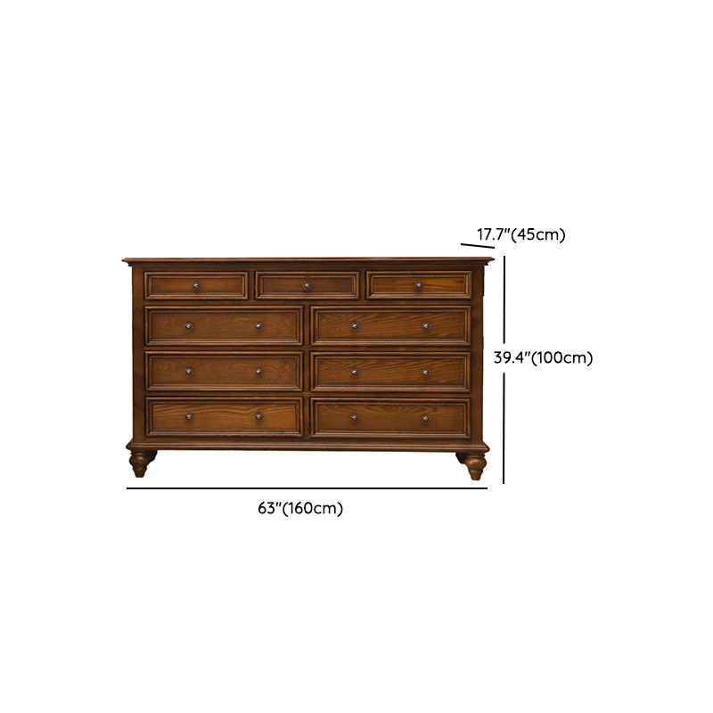 Modern Storage Chest Dresser Solid Wood Storage Chest with Drawers