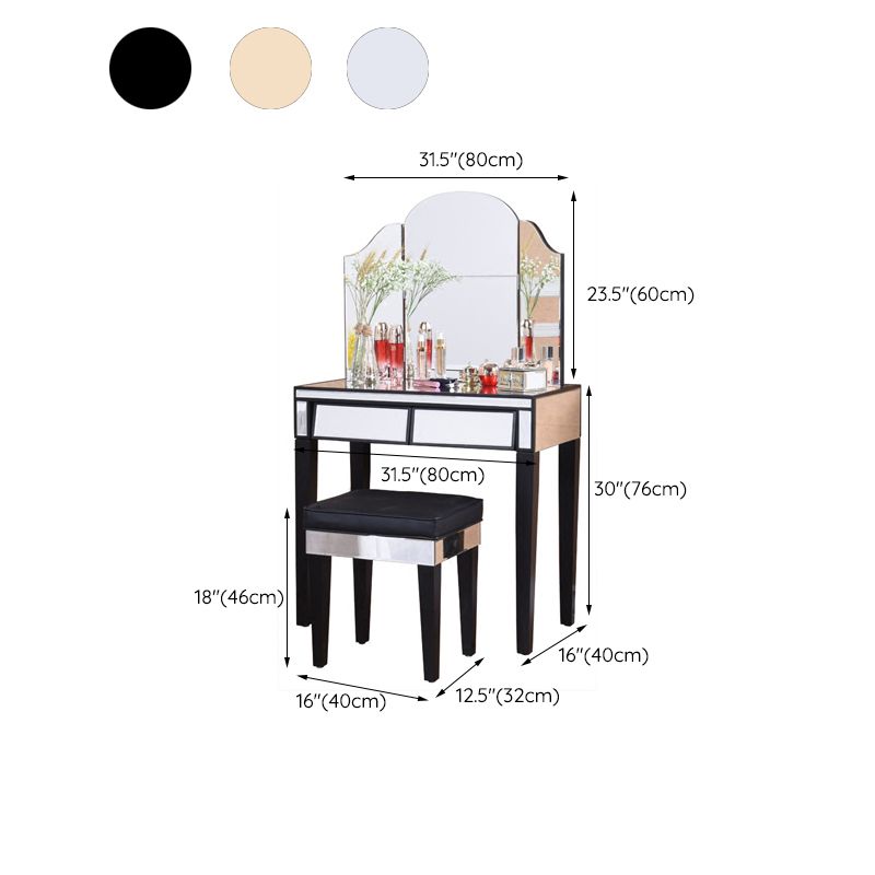 Contemporary Vanity Dressing Table Solid Wood Makeup Vanity Desk