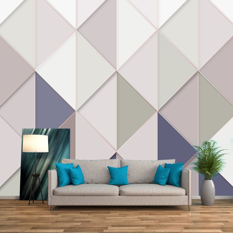 Environment Friendly Resistant Mural Wallpaper Geometry Sleeping Room Wall Mural