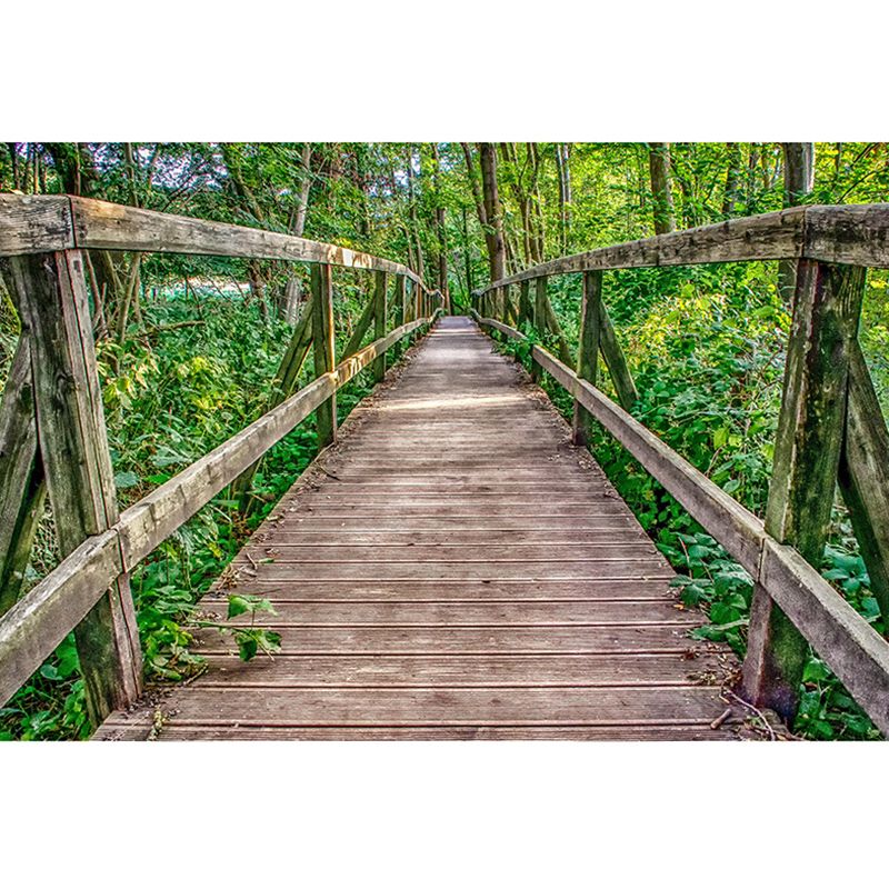 Space Extension Modern Wall Mural Mildew Resistant for Sitting Room