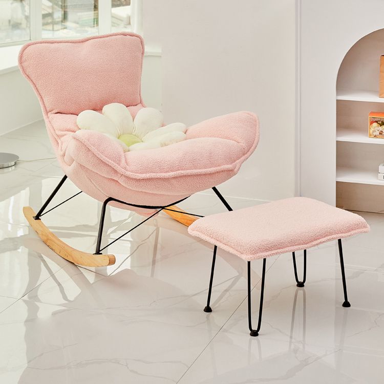 Modern Leather Rocking Chair Removable Cushions Rocker Chair for Drawing Room