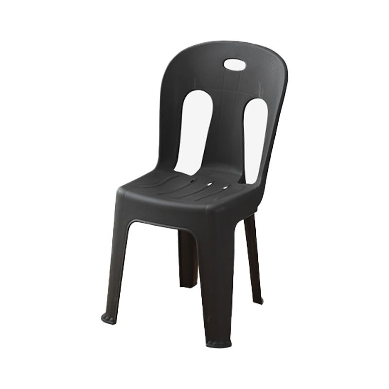 Moderne eetkamerstoel Plastic Dining Armloze zijstoelen