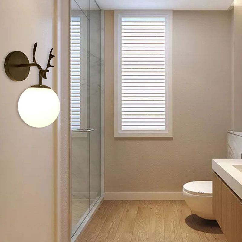 Simplicity Wall Lighting Fixture Round Glass Wall Light Sconce