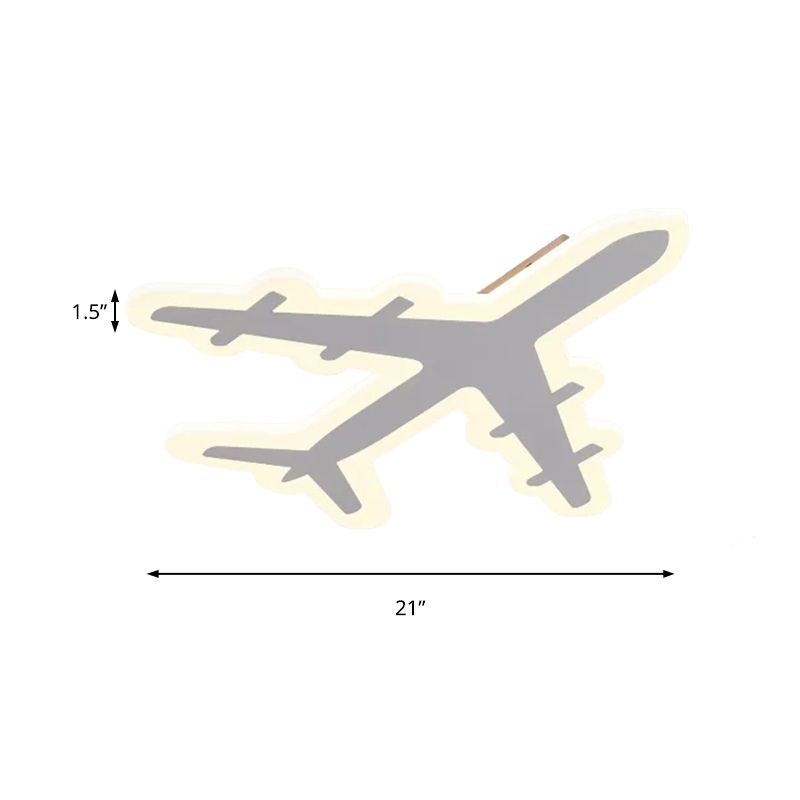 Plafonnier en forme d'avion, plafonnier moderne en acrylique, luminaire décoratif de plafond, idéal pour une chambre d'enfant