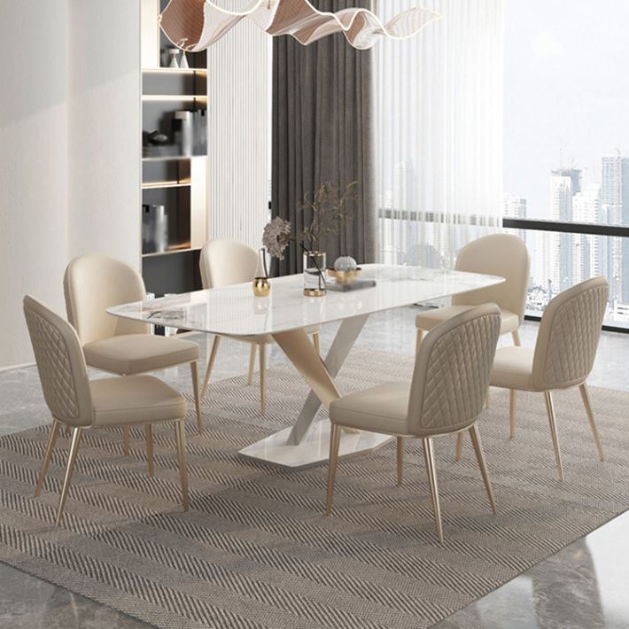 Glam Style Sintered Stone Dining Set 1/4/5/7/9 Pieces Dining Set