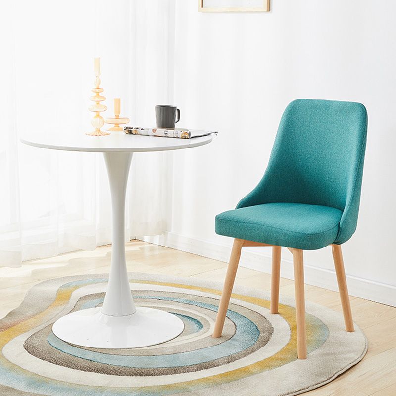 Silla lateral de comedor de madera moderna Parsons, silla sin brazos para restaurante