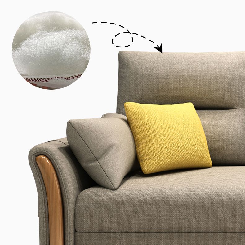 Pillow Included Sofa Futon Cushion Back Flared Arms Convertible Sofa